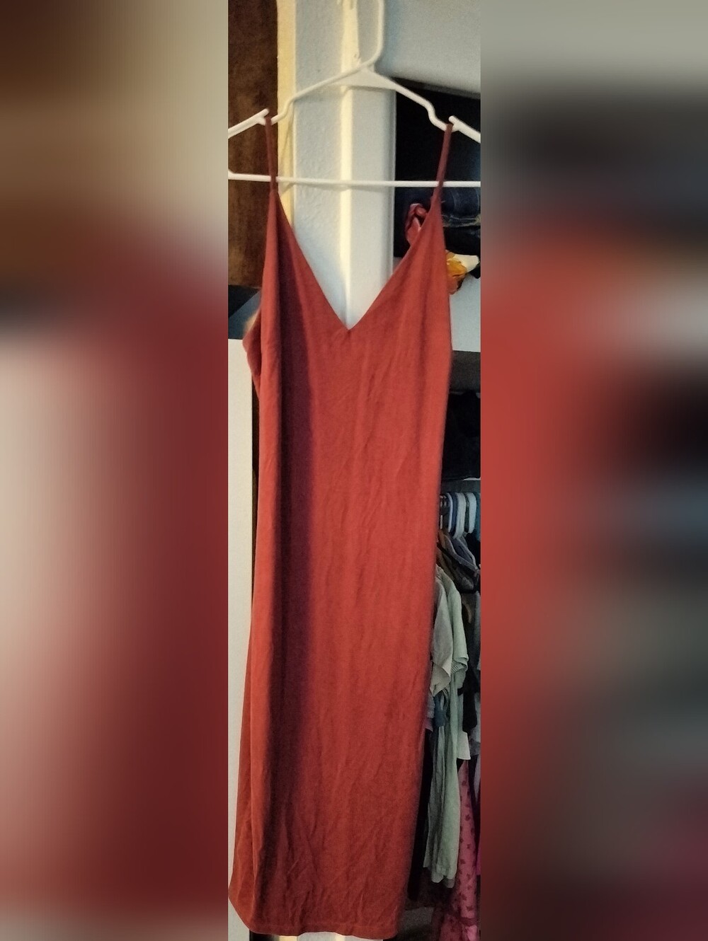 Fashion Nova Rust Orange Maxi Bodycon Dress